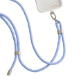 TORRAS LoopGo Flex crossbody phone lanyard, light blue braided cord, zinc alloy hardware.