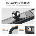 TORRAS Ostand magnetic stand case for iPad Pro 13 inch with airbag protection and pencil holder.