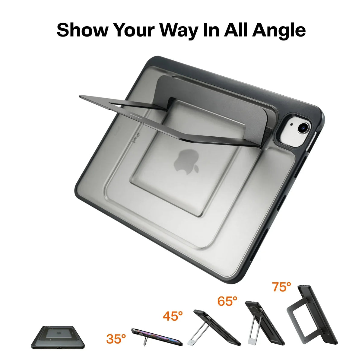 TORRAS Ostand iPad Pro 13 inch case with 35-75 degree adjustable stand & Pencil holder.
