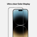 Ultra-clear tempered glass screen protector for iPhone 15 Pro Max