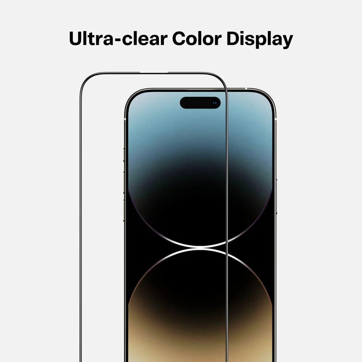 Ultra-clear tempered glass screen protector for iPhone 15 Pro Max
