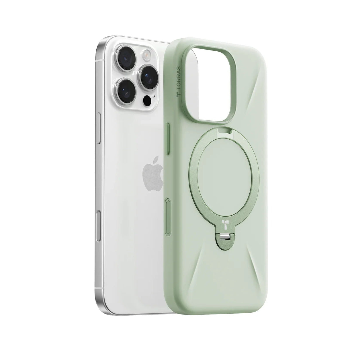 TORRAS Ostand Q3 magnetic stand silicone case for iPhone 16 Pro Max