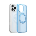 TORRAS Ostand O3 Fitness case for iPhone 16 Pro Max, light blue, magnetic ring stand.