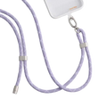 TORRAS LoopGo Flex crossbody phone lanyard, lavender speckle cord, adjustable zinc alloy hardware.