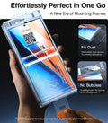 TORRAS patented dust extraction auto-alignment frame for Samsung S24 Ultra screen protector.