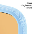 TORRAS Ostand O3 Fitness iPhone 16 case, light blue with micro engineered texture.