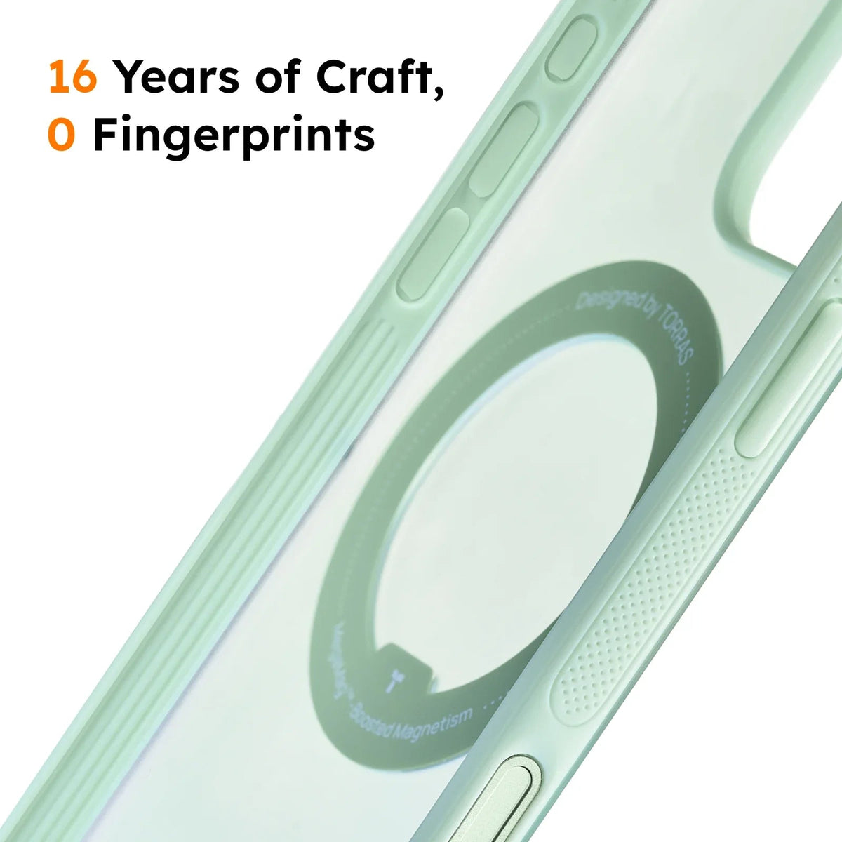 TORRAS Ostand O3 Fitness iPhone 16 Pro case: 16 Years Craft, 0 Fingerprints, MagSafe