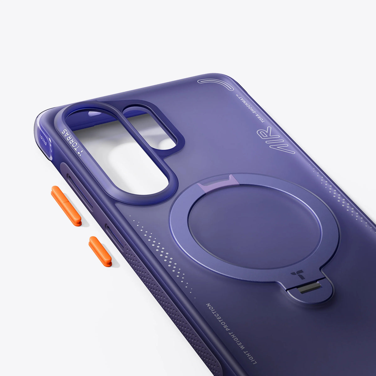 TORRAS Ostand Q3 Air purple case: lightweight protection, magnetic stand