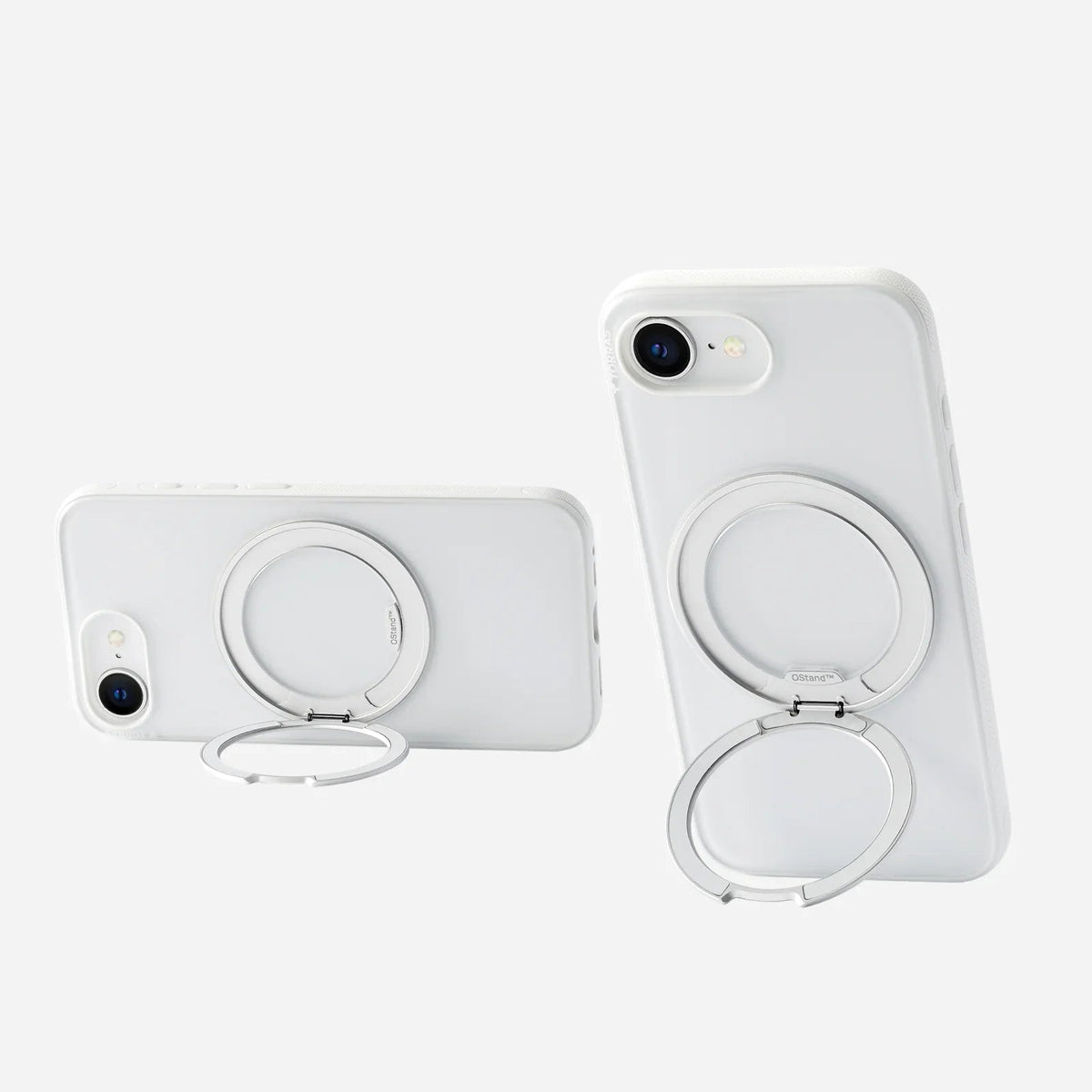 TORRAS Ostand O3 Fitness white iPhone case with magnetic ring stand kickstand
