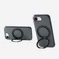 TORRAS Ostand O3 Fitness iPhone case with magnetic ring stand, dark grey.