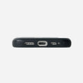 TORRAS Ostand O3 Fitness iPhone 16e/17e case bottom with USB-C port, speaker grilles.