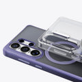 Purple TORRAS Ostand Q3 Spin magnetic case for Samsung S26 Series.