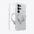 TORRAS Ostand Q3 Spin clear case for Samsung S26 Series, featuring a 360° rotating magnetic stand.