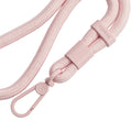 TORRAS pink braided wrist phone lanyard, zinc alloy clasp, adjustable strap.