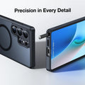 Sleek TORRAS Ostand L1 case for Samsung S25 Plus with magnetic ring and stylus holder.