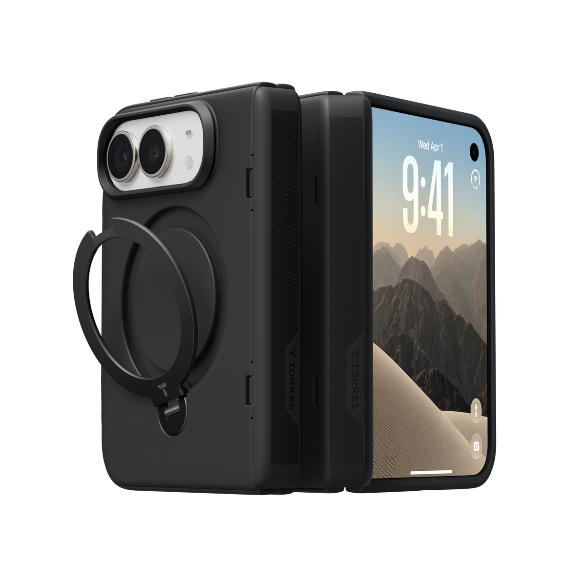 Ostand Q3 Spin for iPhone Duo– Includes 1 Tempered Glass Screen Protectors