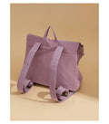 Back view and adjustable straps of the Purple COROBALL backpack
