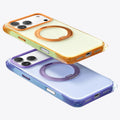 TORRAS Ostand O3 Air Bios iPhone 17 Pro magnetic stand cases in orange & purple