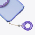 TORRAS Ostand O3 Air Bios iPhone 17 Pro Max case with purple integrated stand ring and strap