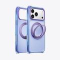 TORRAS Ostand O3 Air Bios iPhone 17 Pro case with integrated purple ring stand.