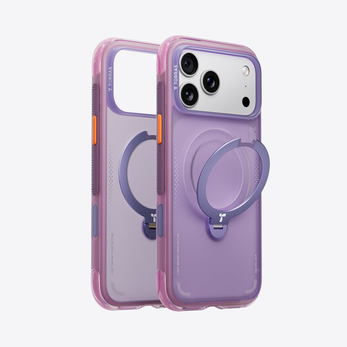 TORRAS Ostand Q3 Air colorblock case for iPhone 17 Pro Max with magnetic stand