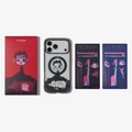 TORRAS X GAWX Q3 Air Limited Edition iPhone 17 Pro case with stand, Gawx art, red box, and sticker sheets.