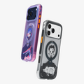 TORRAS Q3 Air Limited Edition iPhone cases in purple & grey with ring stands and unique cartoon art.