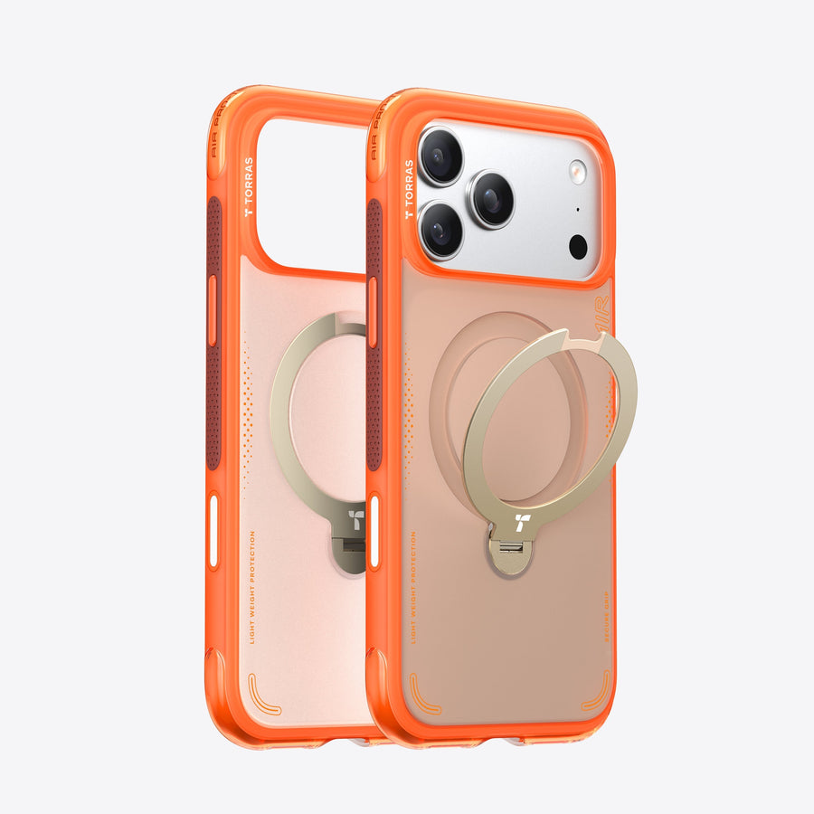 Ostand Q3 Air for iPhone 17 Pro — Cosmic Orange — Silver — Cosmic Orange