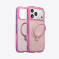 TORRAS Ostand Q3 Air iPhone 17 Pro Max case in pink/purple colorblock with magnetic stand.