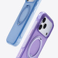 TORRAS Ostand O3 Air blue & purple iPhone 17 Pro cases with TORRAS logo and O Stand.