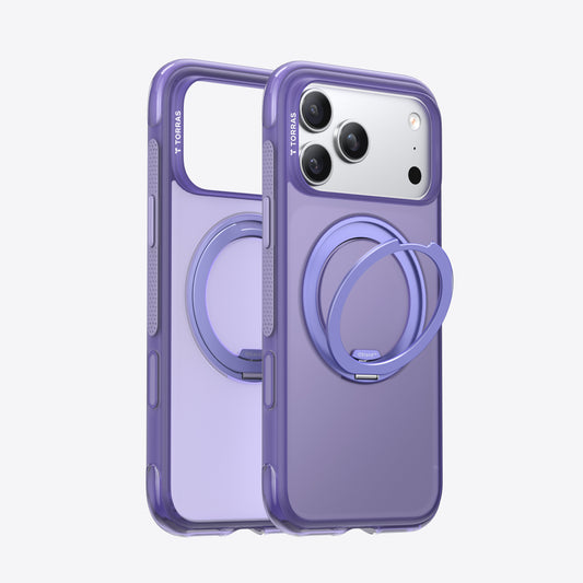 TORRAS Ostand O3 Air Classic purple iPhone 17 Pro Max case with OStand™ ring.