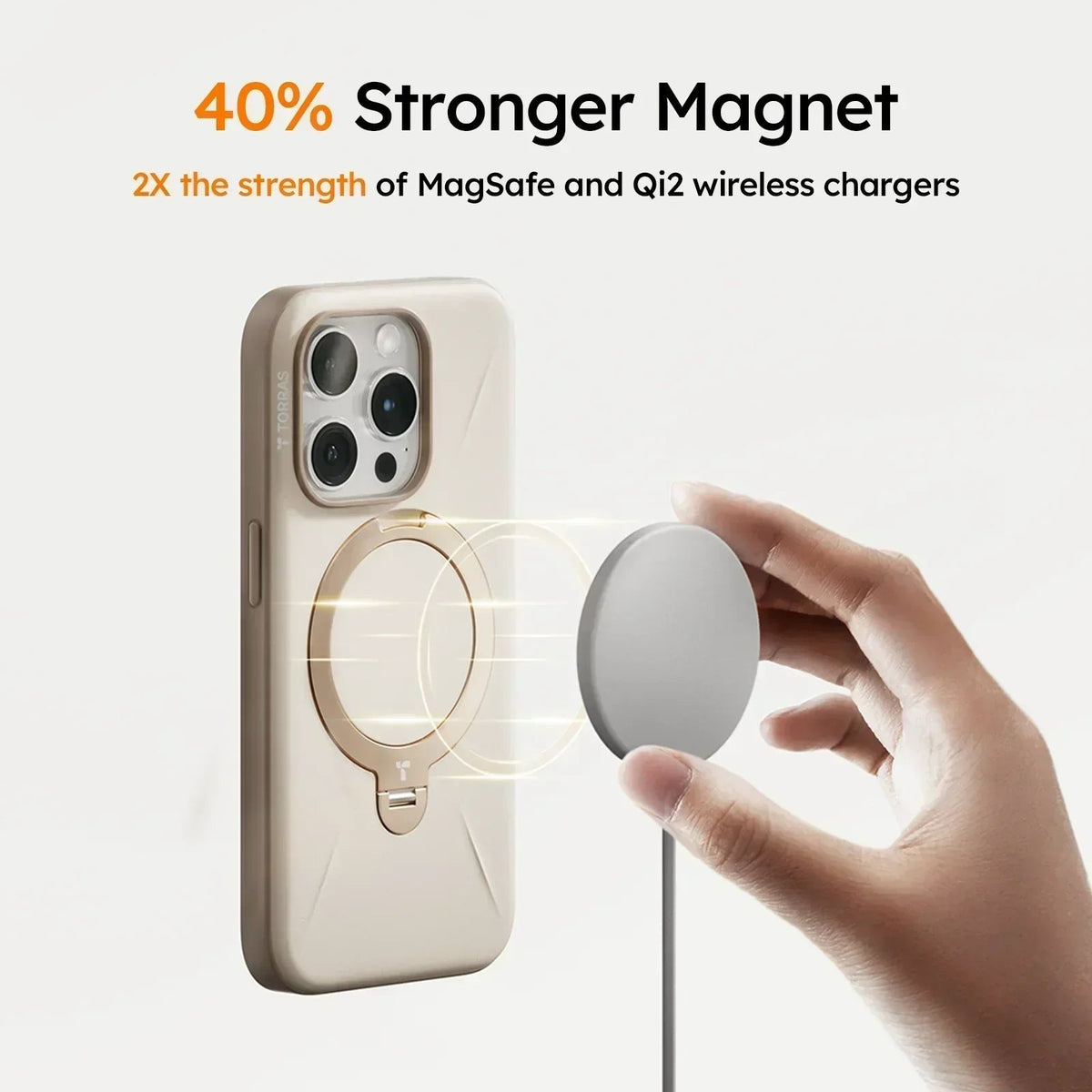 TORRAS Ostand Q3 Fusion case: 40% stronger magnet for iPhone 16 Pro