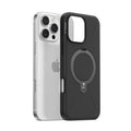 Black TORRAS Ostand Q3 Fusion iPhone 16 Pro case with 360° rotatable magnetic bracket