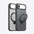 Black TORRAS Ostand Q3 Spin case for iPhone 17 Air with 360° spin stand.