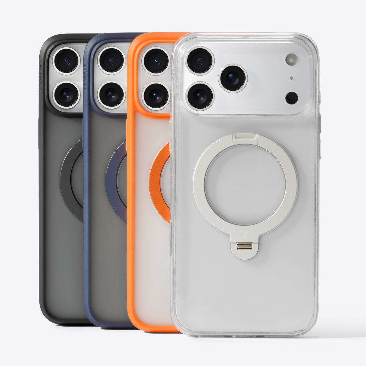 TORRAS Ostand Q3 Spin iPhone case with 360° magnetic spin stand, 4 colors