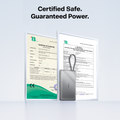 TORRAS PebbleLink 10k mAh fast charging power bank, safety certified.