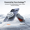 White TORRAS PolarCircle Qi2 25W fast cooling wireless charger with TEC cooling.
