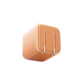 Icenano FoldPro 45W USB-C fast charger block by TORRAS, light orange, ribbed detail.
