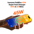 TORRAS Icenano FoldPro 45W Super Fast Charger for iPhone.