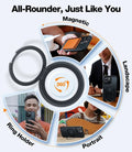 TORRAS Ostand R iPhone 15 case: magnetic, ring holder, 360° stand for portrait/landscape use.