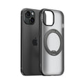 TORRAS Ostand O3 Fitness case for iPhone 15, translucent with magnetic stand.