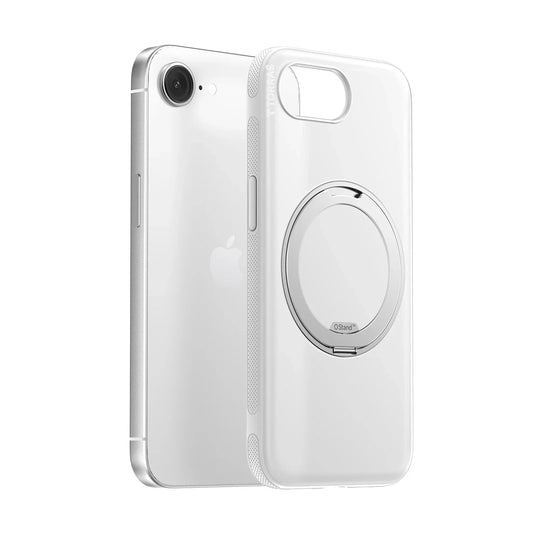 TORRAS Ostand O3 Fitness clear iPhone case with integrated metallic stand for iPhone 16e/17e.