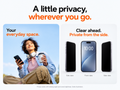 Everyday privacy with a clear front view and darker side views