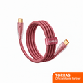 TORRAS Ice Gold 60W USB-C cable, 1.2m — 1pack-burgundy