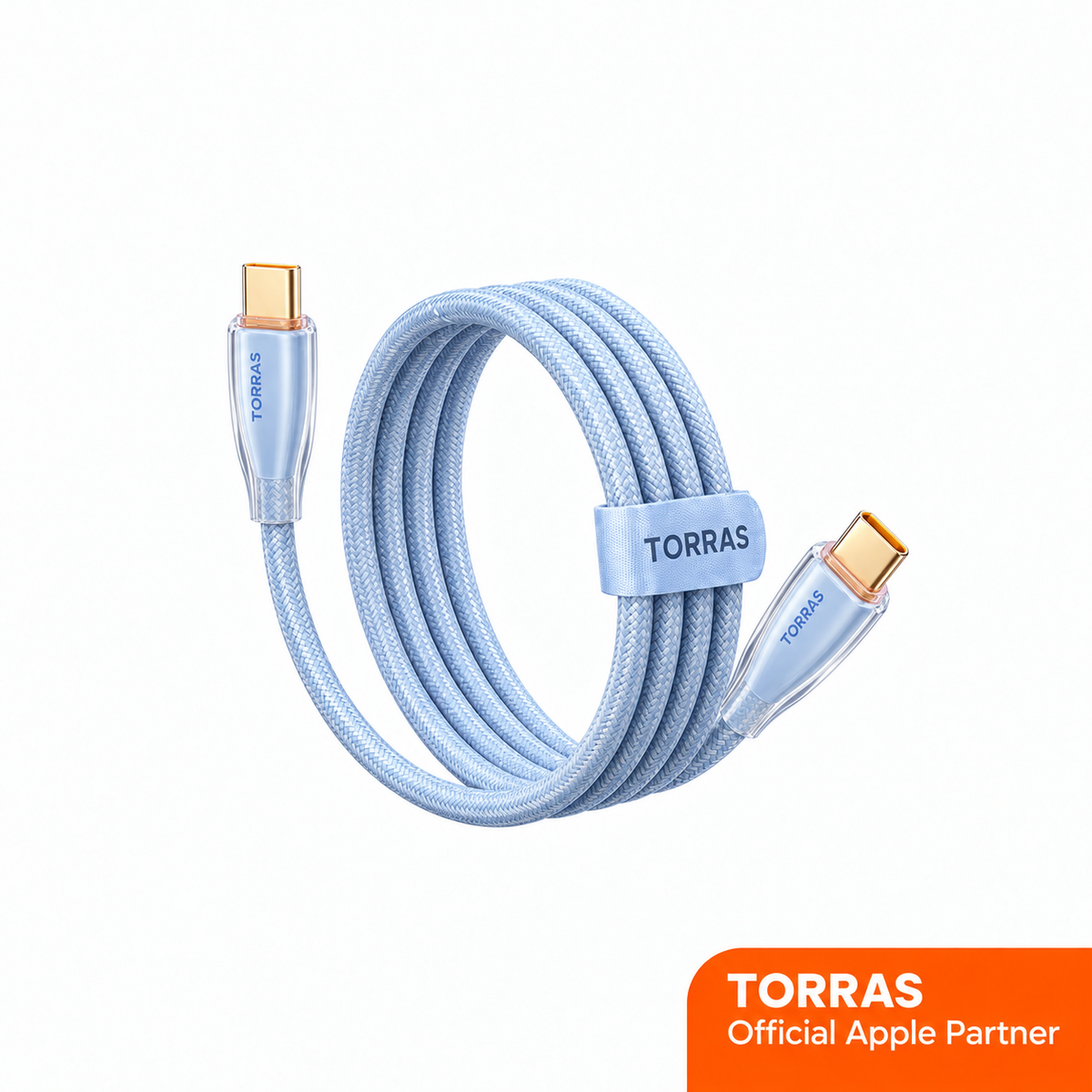 TORRAS Ice Gold 60W USB-C cable, 1.2m — 1pack-glacier