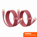 TORRAS Ice Gold 60W USB-C cable, 1.2m — 2pack-burgundy