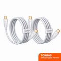 TORRAS Ice Gold 60W USB-C cable, 1.2m — 2pack-white