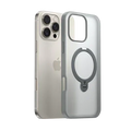 TORRAS Ostand Q3 Spin clear iPhone 16 Pro Max case with magnetic 360° spin kickstand.
