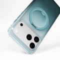 TORRAS Ostand O3 Air case in teal for iPhone 17 Series with built-in ring stand.