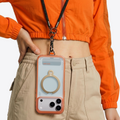 TORRAS Ostand Q3 Air iPhone 17 Pro case with magnetic stand, orange frame